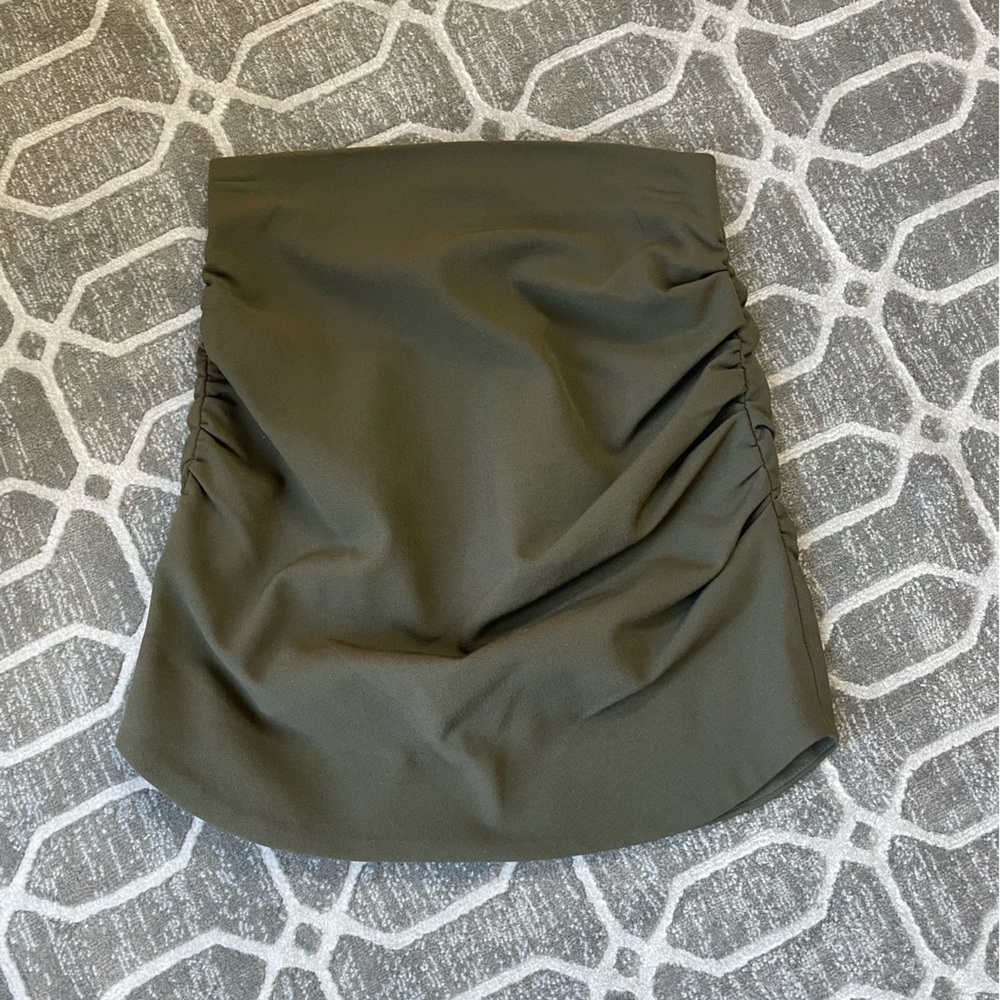 Zara army green mini skirt